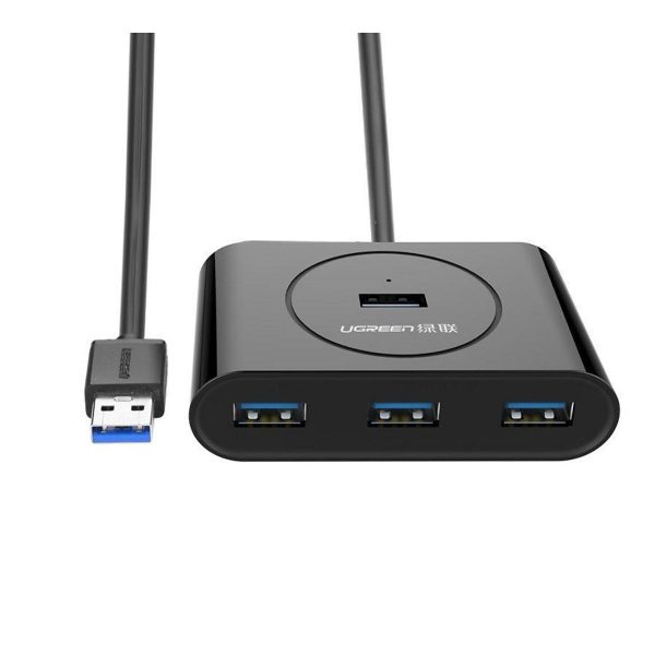 Bộ Hub 4 cổng USB-A to USB 3.0 50cm Ugreen 30218 CR113, tốc độ truyền 5Gpbs, đèn báo LED