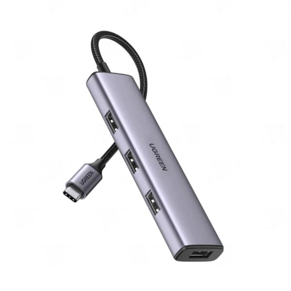 Bộ chia 4 in 1 Ugreen 20841 CM473 Type C to USB 3.0, tốc độ 5Gbps, vỏ nhôm