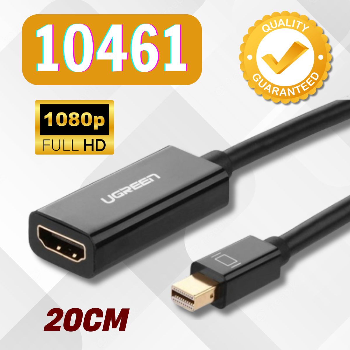 Cáp chuyển đổi Mini Displayport sang HDMI âm Ugreen 10461 Hỗ trợ FullHD 1080p (màu đen)