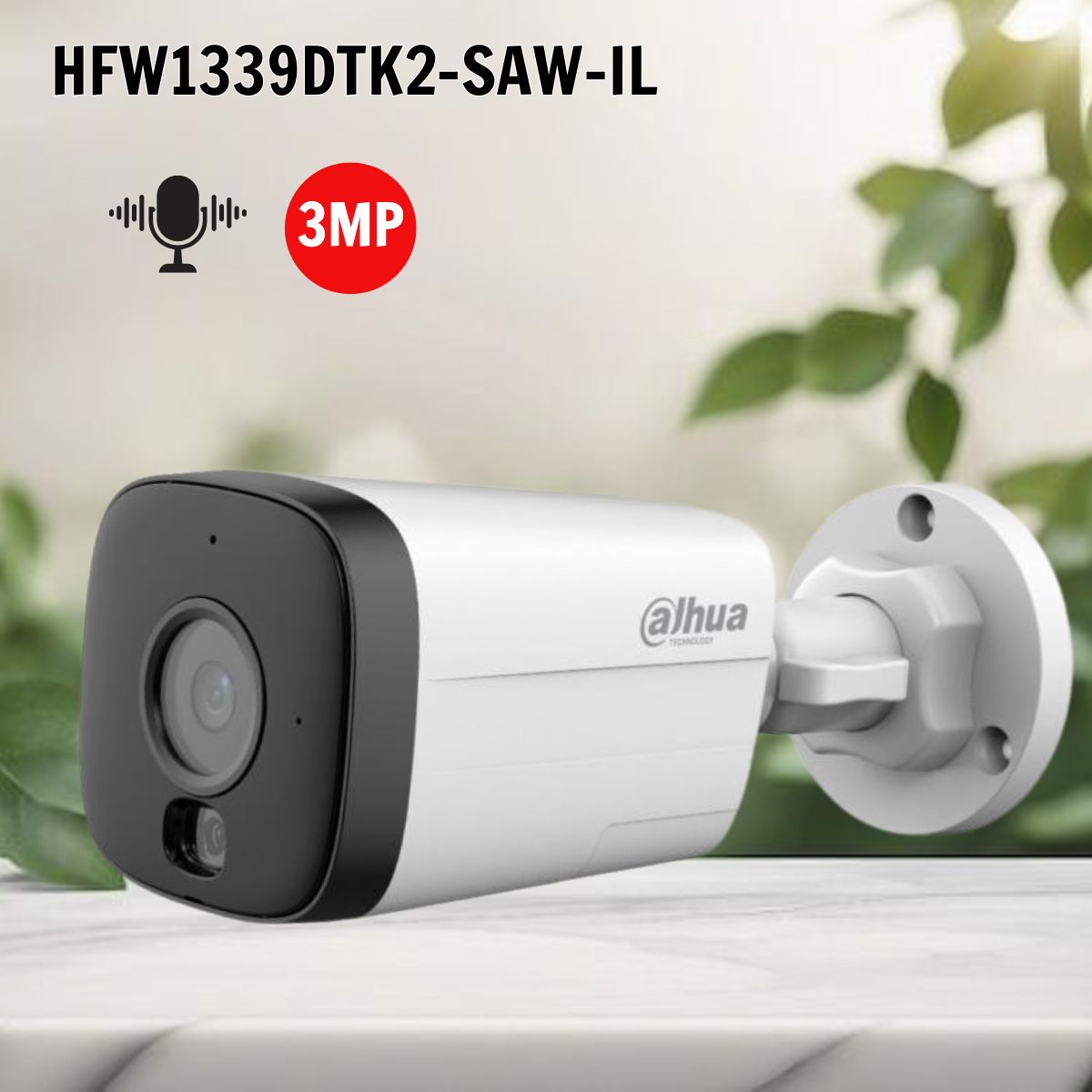 Camera IP Wifi Dahua DH-IPC-HFW1339DTK2-SAW-IL 3MP, Tích hợp Mic, Hỗ trợ hồng ngoại, Phát hiện con người