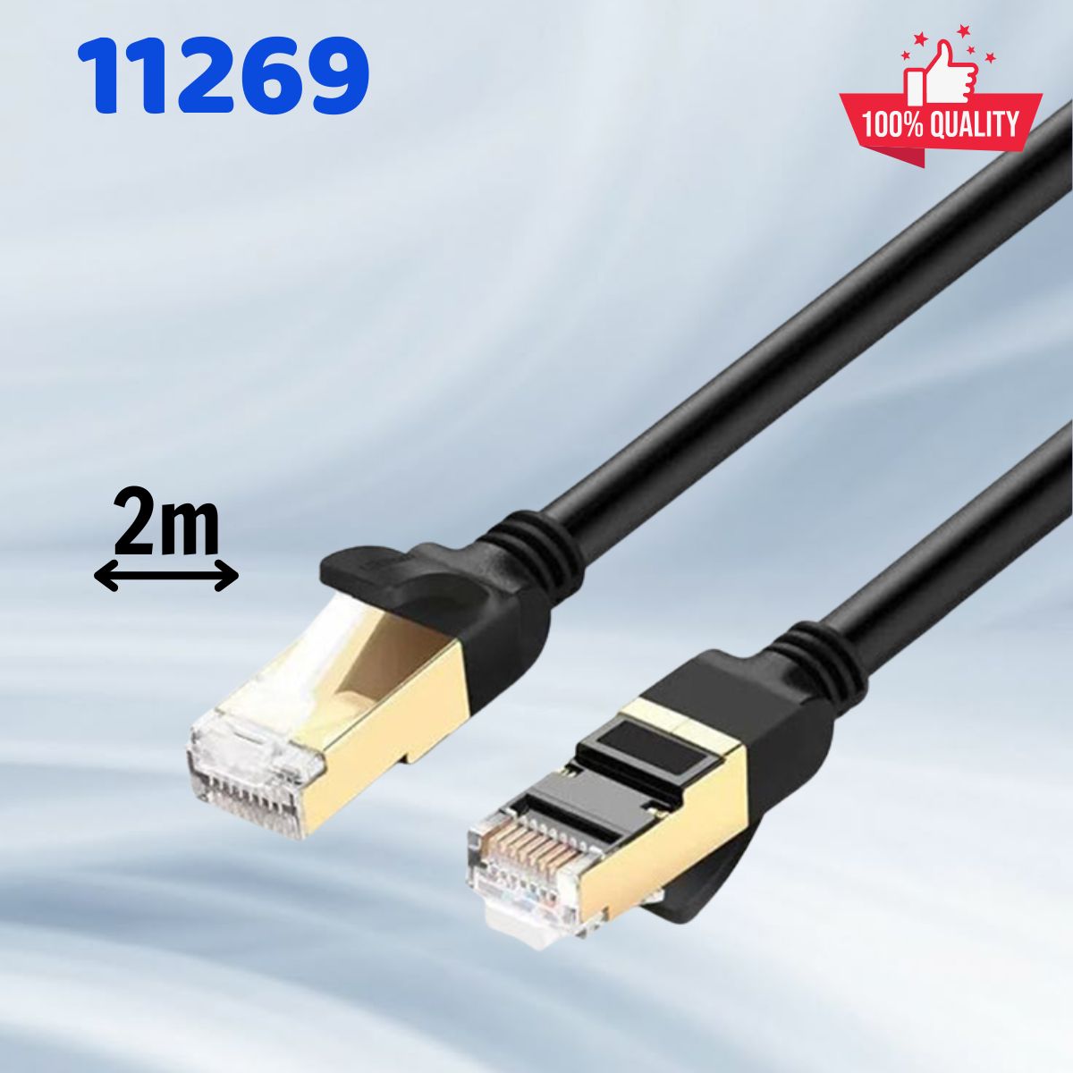 Cáp mạng đúc sẵn Cat7 dài 2m tròn chính hãng Ugreen 11269 Cao cấp