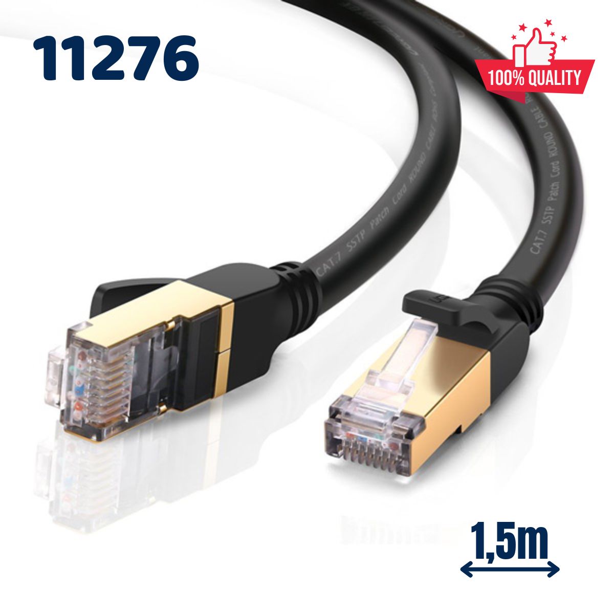Cáp mạng đúc sẵn Cat7 dài 1,5m dẹt chính hãng Ugreen 11276 cao cấp
