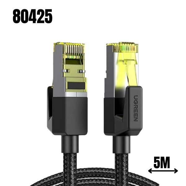 Cáp mạng Cat7 vỏ bọc Nylon dài 5M băng thông 10Gbps 600MHZ Ugreen 80425 cao cấp