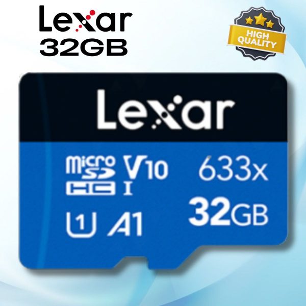 Thẻ nhớ Micro SD 32GB Lexar LSDMI31BB633A Class 10, Tốc độ đọc 100 MB/s, Ghi 10 MB/s.