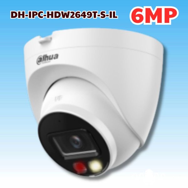 Camera Dahua DH-IPC-HDW2649T-S-IL 6MP Tích hợp Mic, Hồng ngoại 30m, DC12V/POE