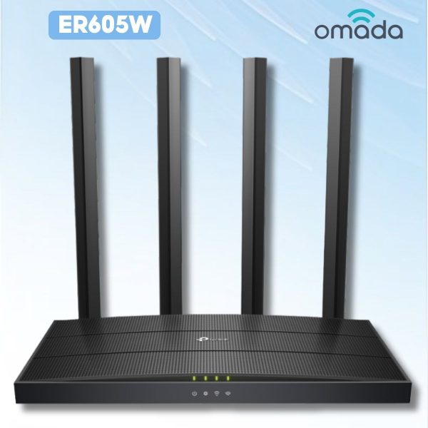 Router Wi-Fi VPN Gigabit TP-Link ER605W Wi-Fi băng tần kép 867 Mbps + 450 Mbps,  AC1350, Multi-WAN, Tích Hợp Omada SDN