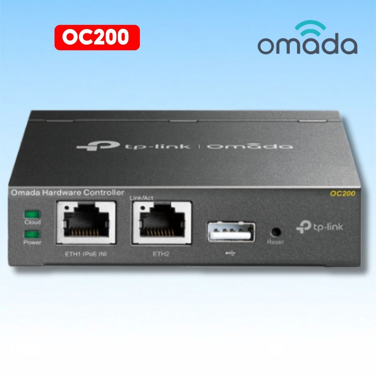 TP-Link Omada OC200 Bộ Điều Khiển Phần Cứng Quản Lý 100 Thiết bị, Tích hợp Cloud, Hỗ trợ PoE