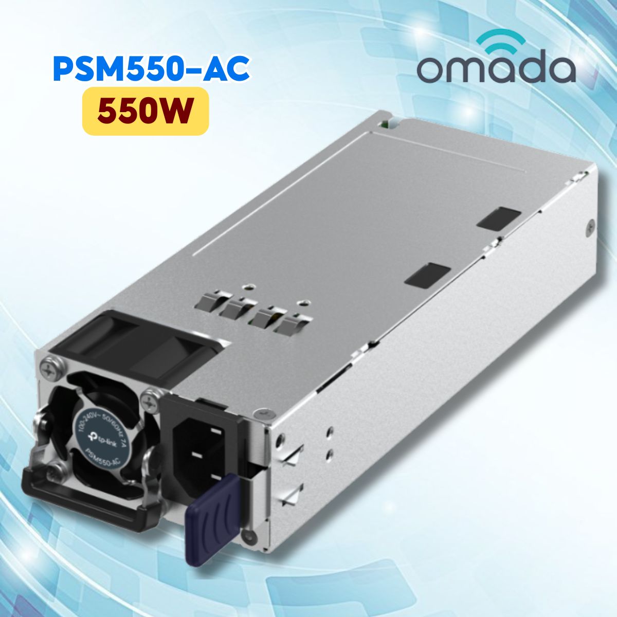 Bộ nguồn dự phòng TP-Link 550W PSM550-AC Đầu vào 100V – 240V AC, 50/60Hz, Đầu ra 12 VDC