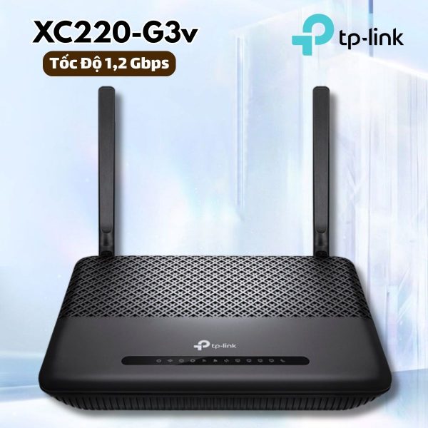 Router GPON WiFi AC1200 TP-Link XC220-G3v: Hỗ Trợ VoIP, Cổng Gigabit, Quản Lý Từ Xa OMCI