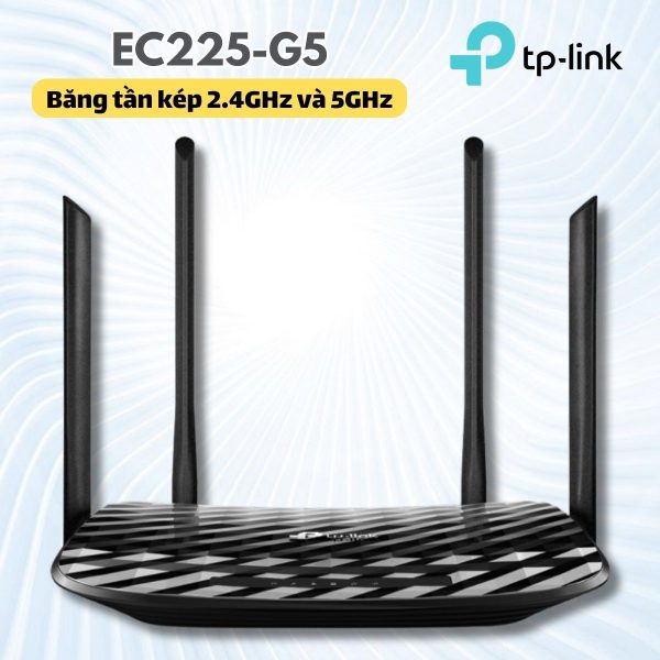 Router WiFi AC1300 MU-MIMO TP-Link EC225-G5: Hỗ Trợ EasyMesh, Băng Tần Kép AC1300 & Quản Lý Từ Xa TR-069