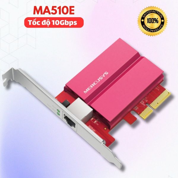 Bộ chuyển đổi mạng PCIe 10 Gigabit Mercusys MA510E, 1 × RJ45 10GBase-T Ethernet, Tốc Độ 10Gbps