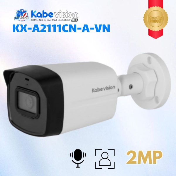 Camera IP Ngoài Trời Kabevision KX-A2111CN-A-VN 2MP - Tích Hợp Mic, AI Phát Hiện Người, Chống Nước IP67, IR30m