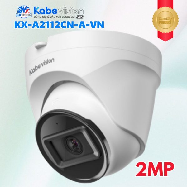 Camera IP Dome Kabevision KX-A2112CN-A-VN 2MP - AI Phát Hiện Người,  Tích Hợp Mic, Hỗ Trợ PoE, Chuẩn IP67, IR30m