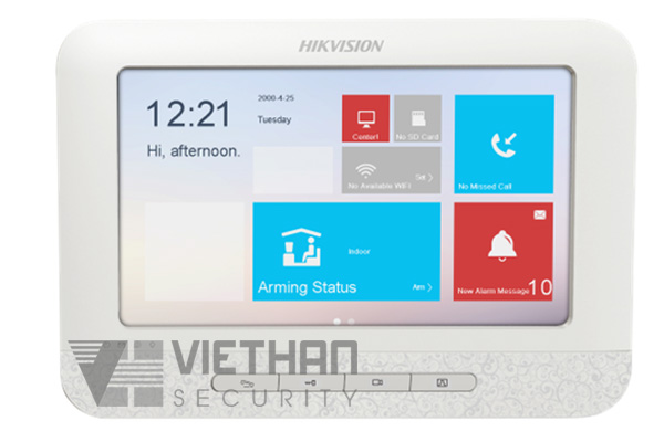Chuông cửa màn hình HIKVISION DS-KH6310-WL cảm ứng 7" TFT LCD, 2 ngõ vào báo động, nguồn 12VDC, POE