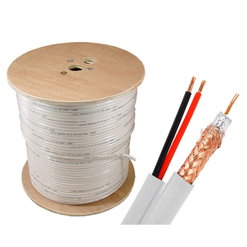 Cáp đồng trục kèm nguồn Sannic RG59+2C CU-CCA chuyên dùng cho camera ( Cuộn 305M )