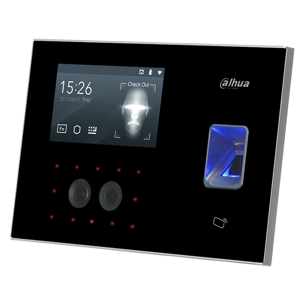Máy chấm công Dahua ASA4214F màn hình cảm ứng 4,3 inch, nhận diện khuôn mặt, vân tay, thẻ, mật khẩu hoặc kết hợp, kết nối IP, Wifi
