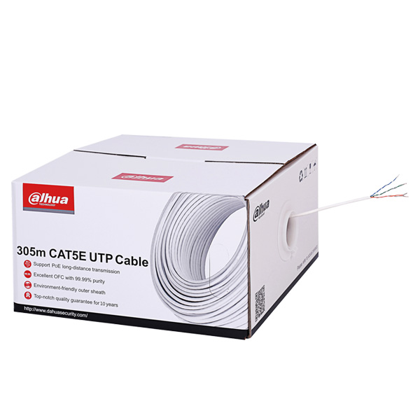 Cáp mạng Dahua PFM920I-5EUN-N Cat5E PVC lõi đồng nguyên chất, đường kính 0.45, kéo dây PoE 160m