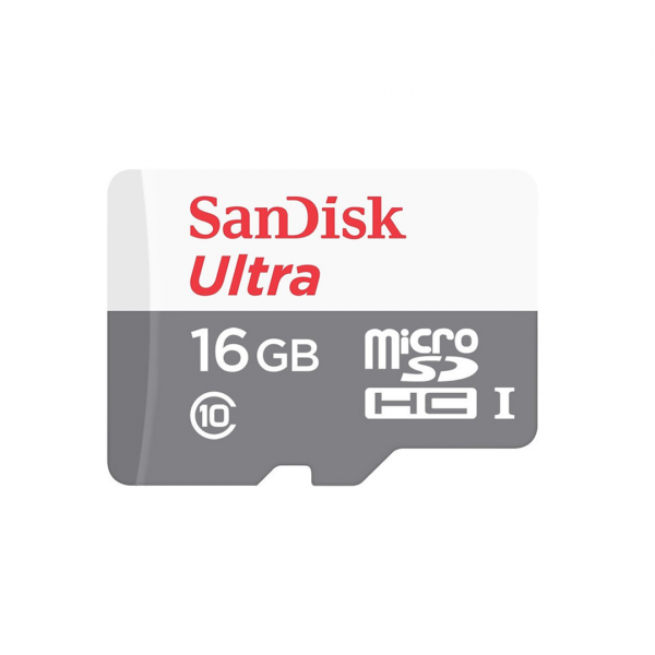 Thẻ nhớ SanDisk Ultra microSDHC, 16GB, C10, UHS-1, 80MB/s R, 3x5, SDSQUNS-016G-GN3MN