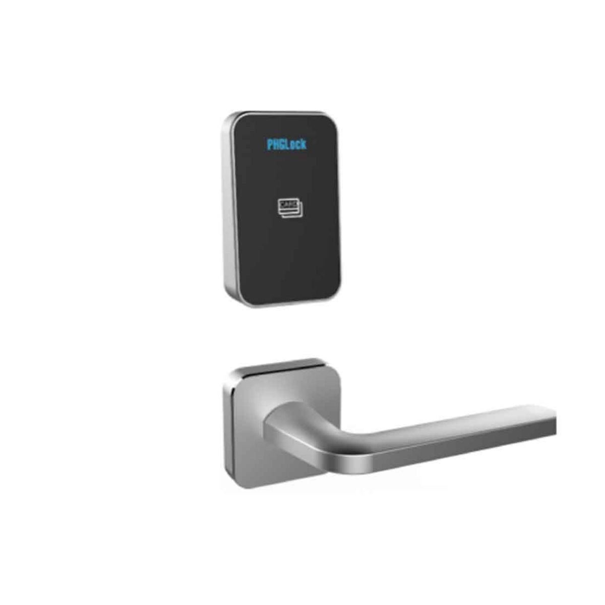 Khóa cửa từ khách sạn PHGLock MF2113 thẻ MF08 và chìa khóa cơ trong trường hợp khẩn cấp