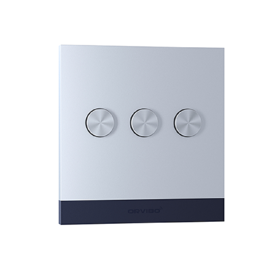 Công tắc cơ điện thông minh Orvibo T22W3ZS, 3 nút, mặt nhôm, sóng Zigbee HA, tần số 2.4