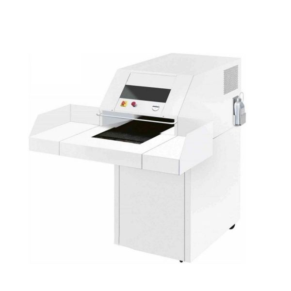 Máy cắt hủy giấy, tài liệu EBA 6340S kiểu hủy sợi, dung tích chứa 300 lít, bơm dầu tự động, công suất hủy 100-120 tờ