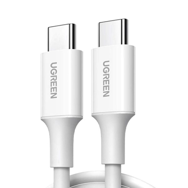 Cáp sạc dài 50cm USB type C Ugreen 60517 US264 màu trắng, sạc nhanh Quick Charge 3.0