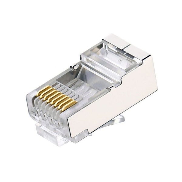 Đầu bấm mạng Ugreen 50247 NW111 RJ45 CAT6, đầu nối mạ vàng 24K (Hộp 50 cái)