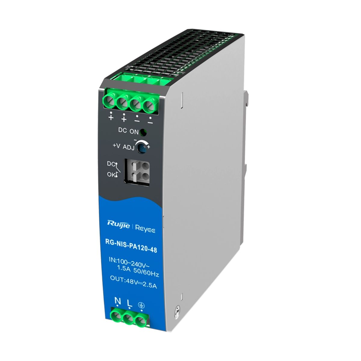 Bộ nguồn 120w Reyee RG-NIS-PA120-48 100-240VAC, chống ngắn mạch, quá dòng